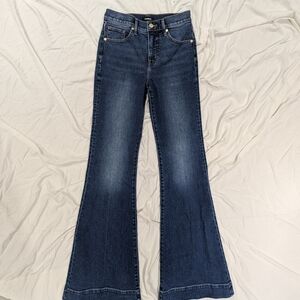 Express 70's Flare Classic Blue Denim Women's Jeans